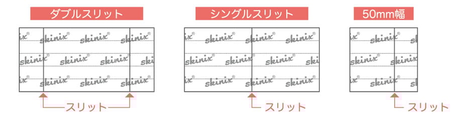 fu wa riのウラの形状とスリット位置