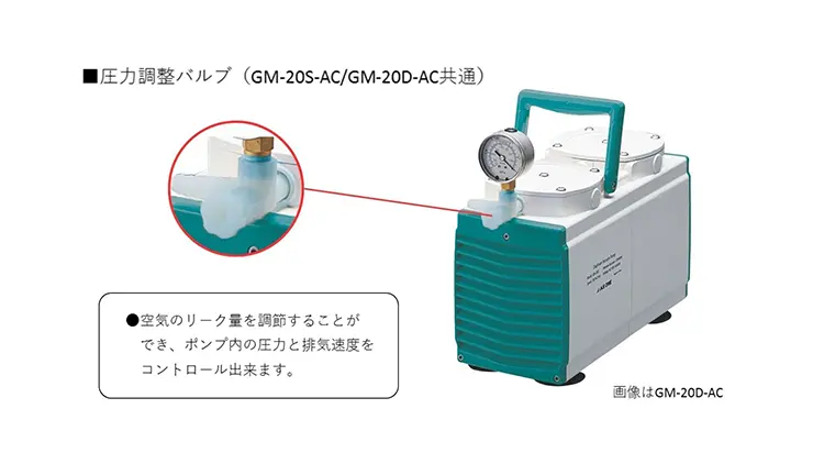 3-6719-02 ドライ真空ポンプ （耐蝕タイプ） 2段式 GM-20D-AC 【AXEL
