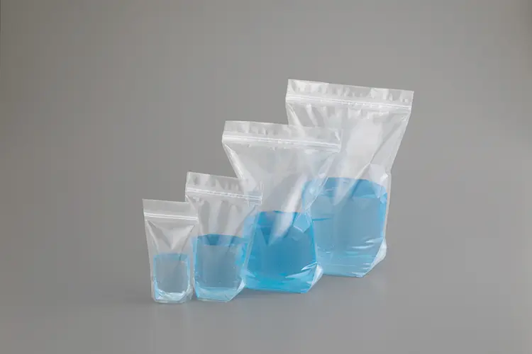 4-3100-02 ガスバリアチャック袋（高密封特殊チャック）（自立