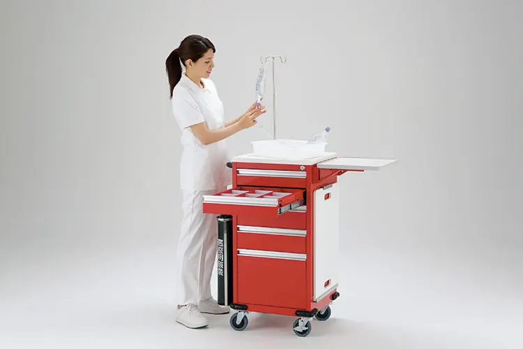 7-4512-01 とっても静かな救急カート TSE-R 【AXEL】 アズワン