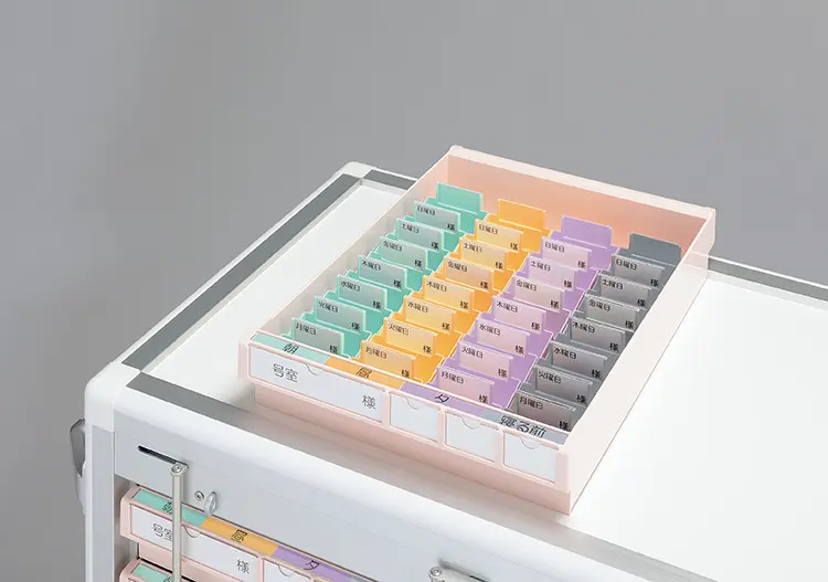 7-4749-01 与薬カート27床用（与薬トレー付） MC-L2DC27P-8 【AXEL