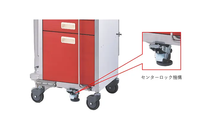 8-6995-01 ワンストップ救急カート(センターロック方式) HKK-R 【AXEL