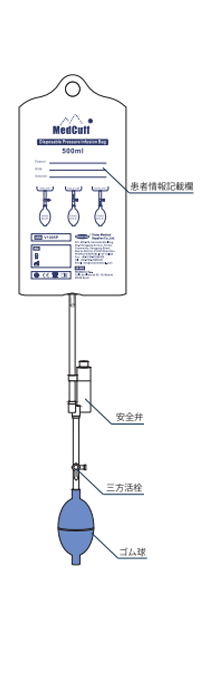 8-774-01 MedCuff ディスポインフューザー加圧バッグ 500mL V1005P