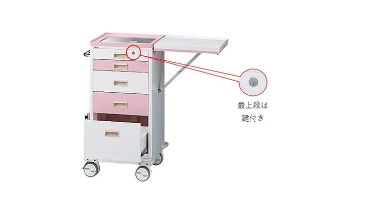 8-8935-01 救急カート［天板強化ガラス］ NKKC-T 【AXEL】 アズワン